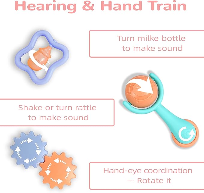RATTLES AND TEETHERS FOR BABIES 10 PIECES