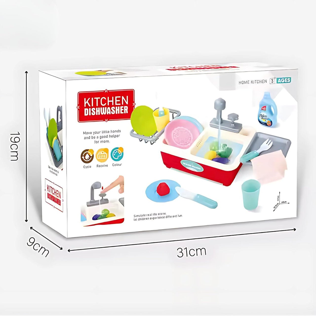 EDUCATIONAL KITCHEN DISHWASHER SINK PLAYSET