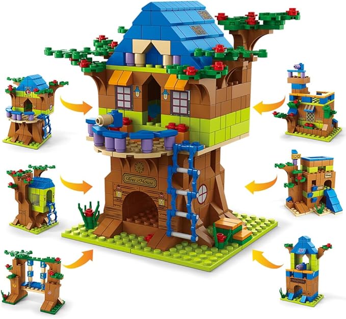 DIY 6 IN 1 TREE HOUSE BUILDING BLOCK