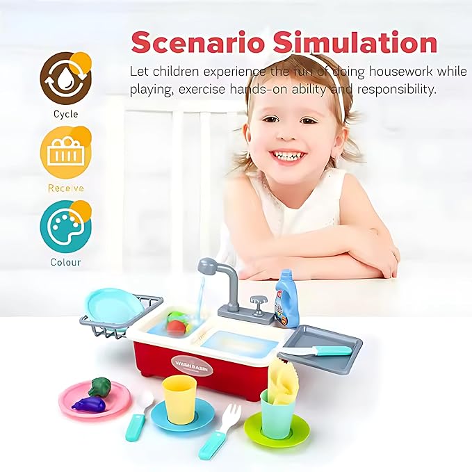 EDUCATIONAL KITCHEN DISHWASHER SINK PLAYSET