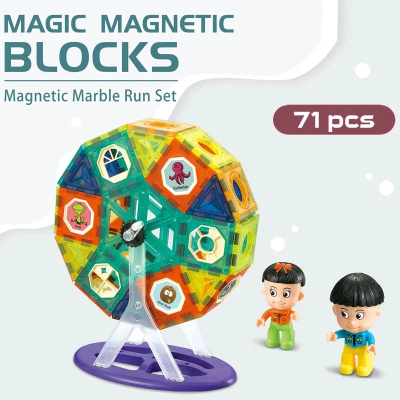 MAGNETIC FERRIS WHEEL BLOCKS  POLYCHROME BRICKS SET