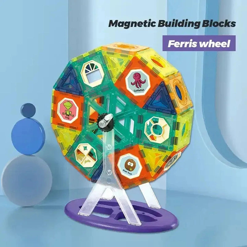 MAGNETIC FERRIS WHEEL BLOCKS  POLYCHROME BRICKS SET