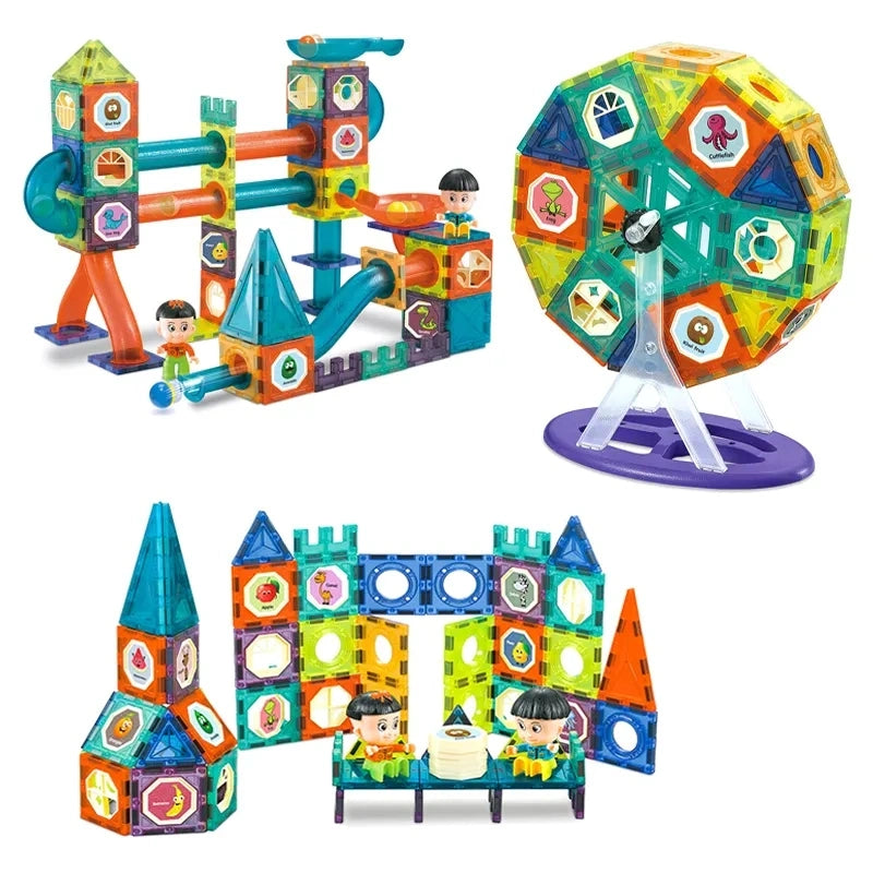 MAGNETIC FERRIS WHEEL BLOCKS  POLYCHROME BRICKS SET