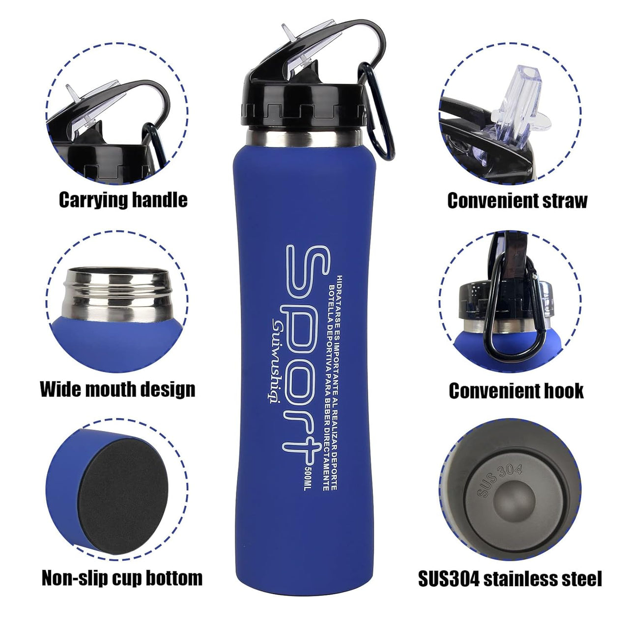 SPORTS DOUBLE LINER STAINLESS STEEL WATER BOTTLE