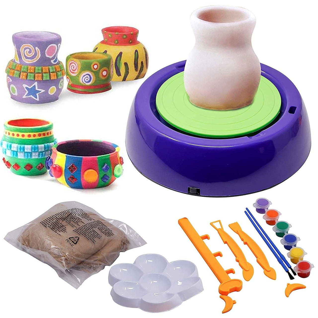 POTTERY WHEEL MACHINE CREATIVE CLAY ART CRAFT SET