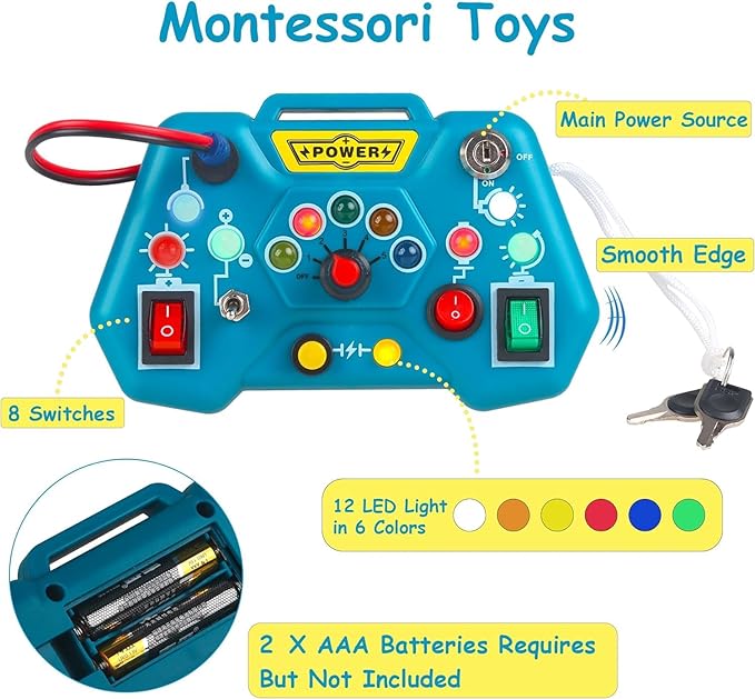 MONTESSORI HANDLE AND BUSY BOARD TOY