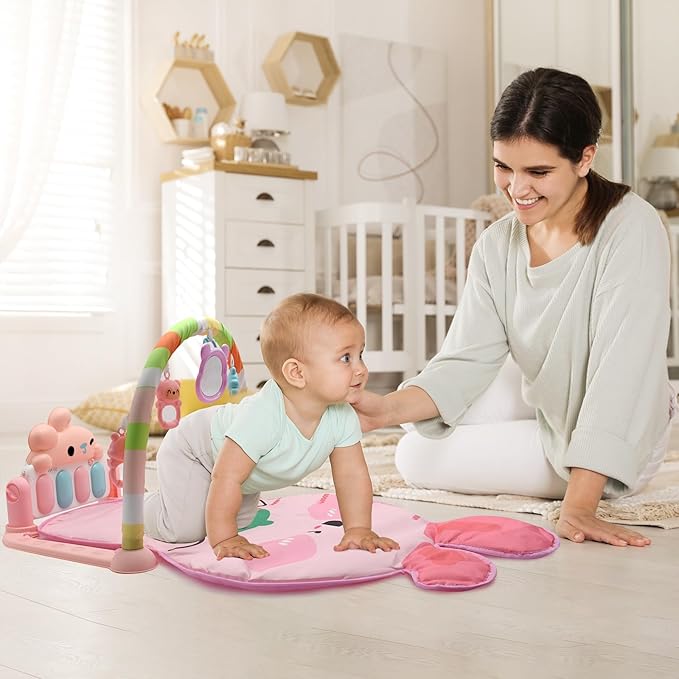 BABY MUSICAL PLAY GYM WITH RATTLES AND PIANO