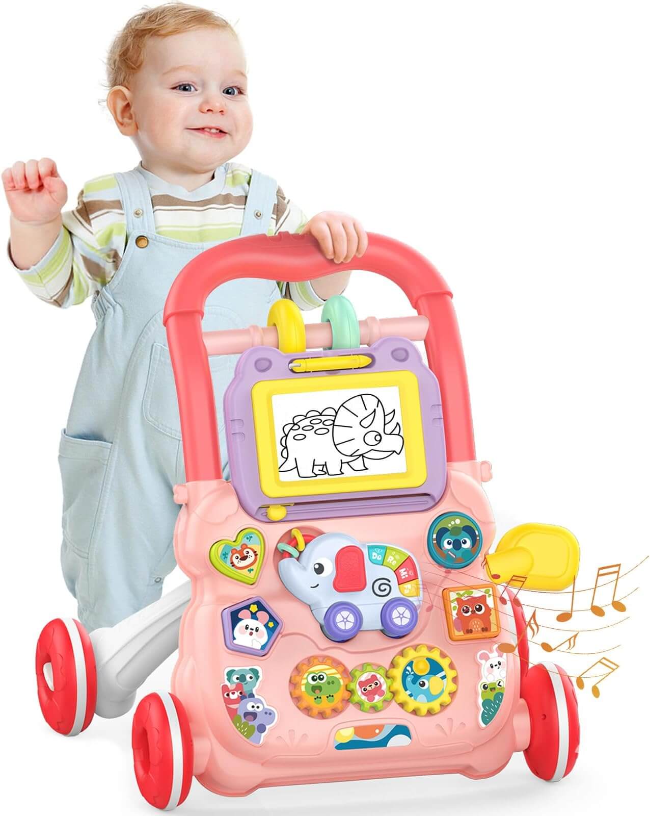 Huanger 3 in 1 Baby Activity Learning Walker