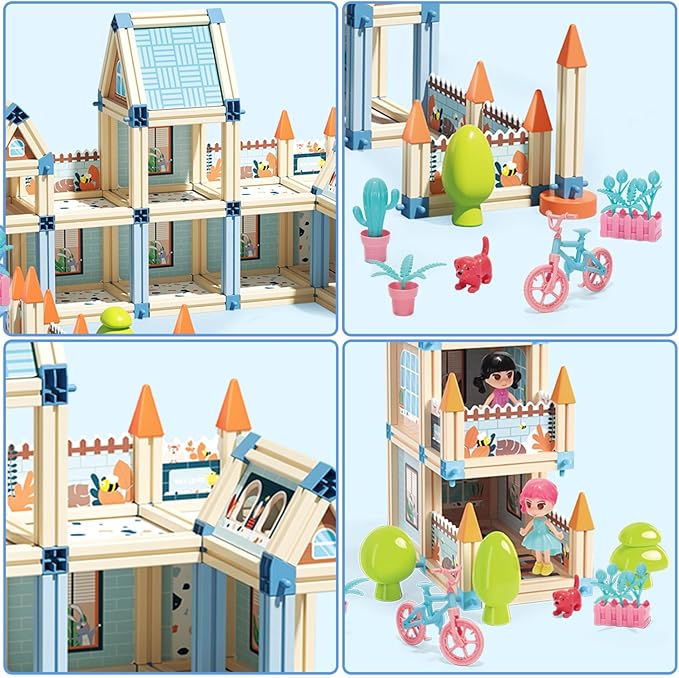 3D PRINCESS CASTLE VILLA DOLL HOUSE BUILDING - 233PCS
