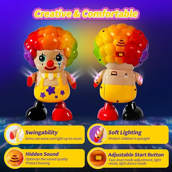 MUSICAL CLOWN DANCING ROBOT WALK TOY