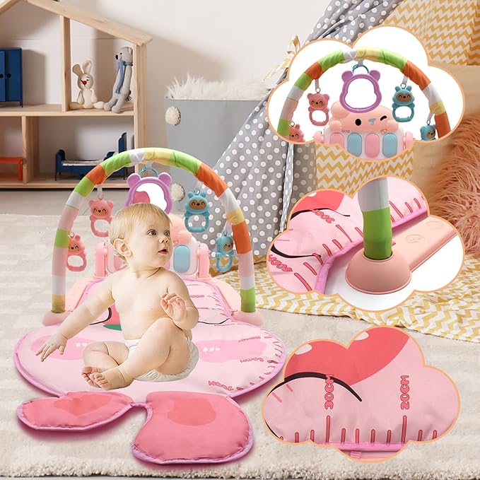 BABY MUSICAL PLAY GYM WITH RATTLES AND PIANO