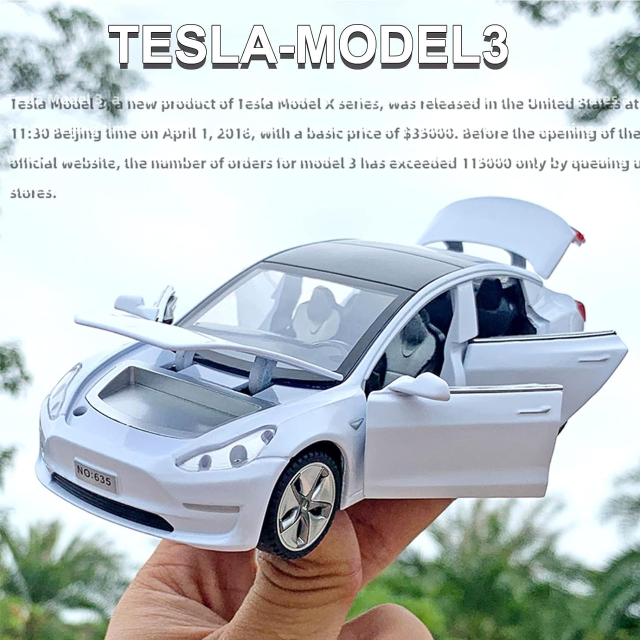 1:32 TESLA MODEL 3 ALLOY DIECAST MODEL