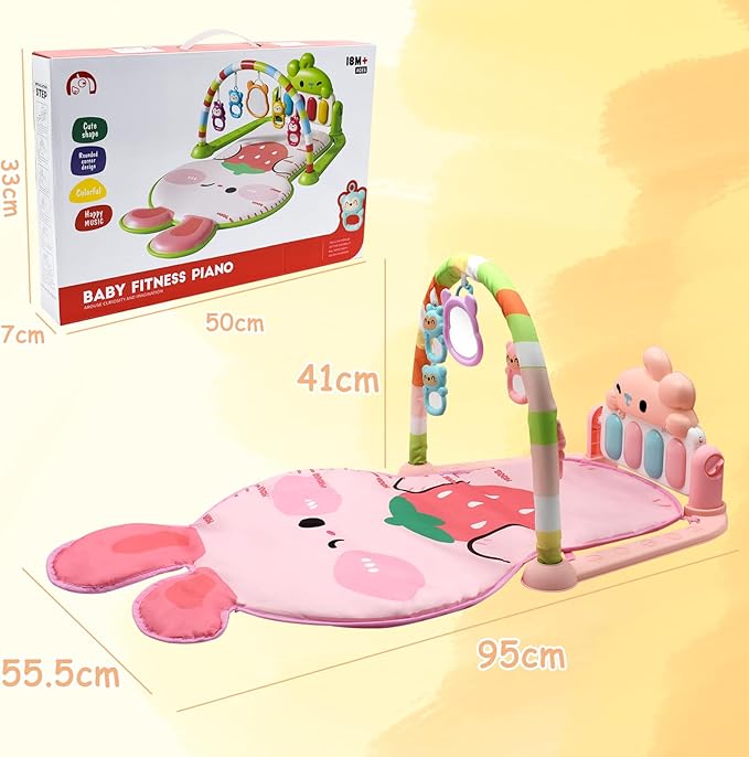 BABY MUSICAL PLAY GYM WITH RATTLES AND PIANO