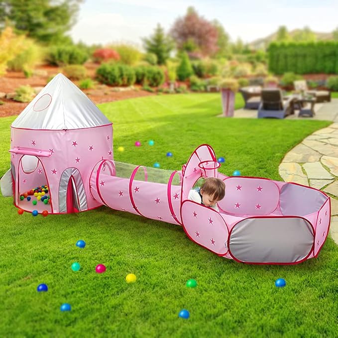 3 IN 1 POP UP TENT PLAY TUNNEL HOUSE