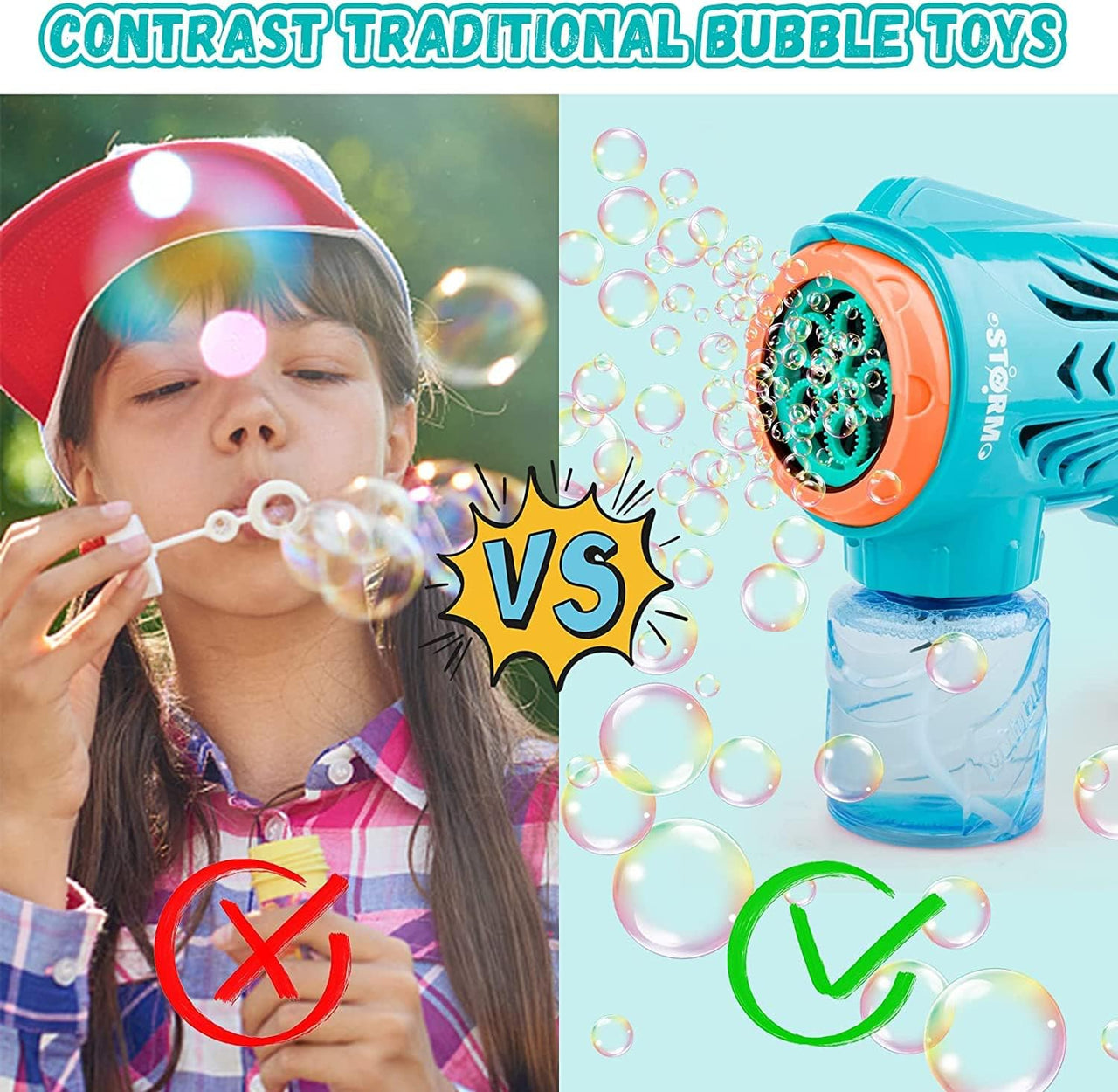 AUTOMATIC BUBBLE GUN TOY