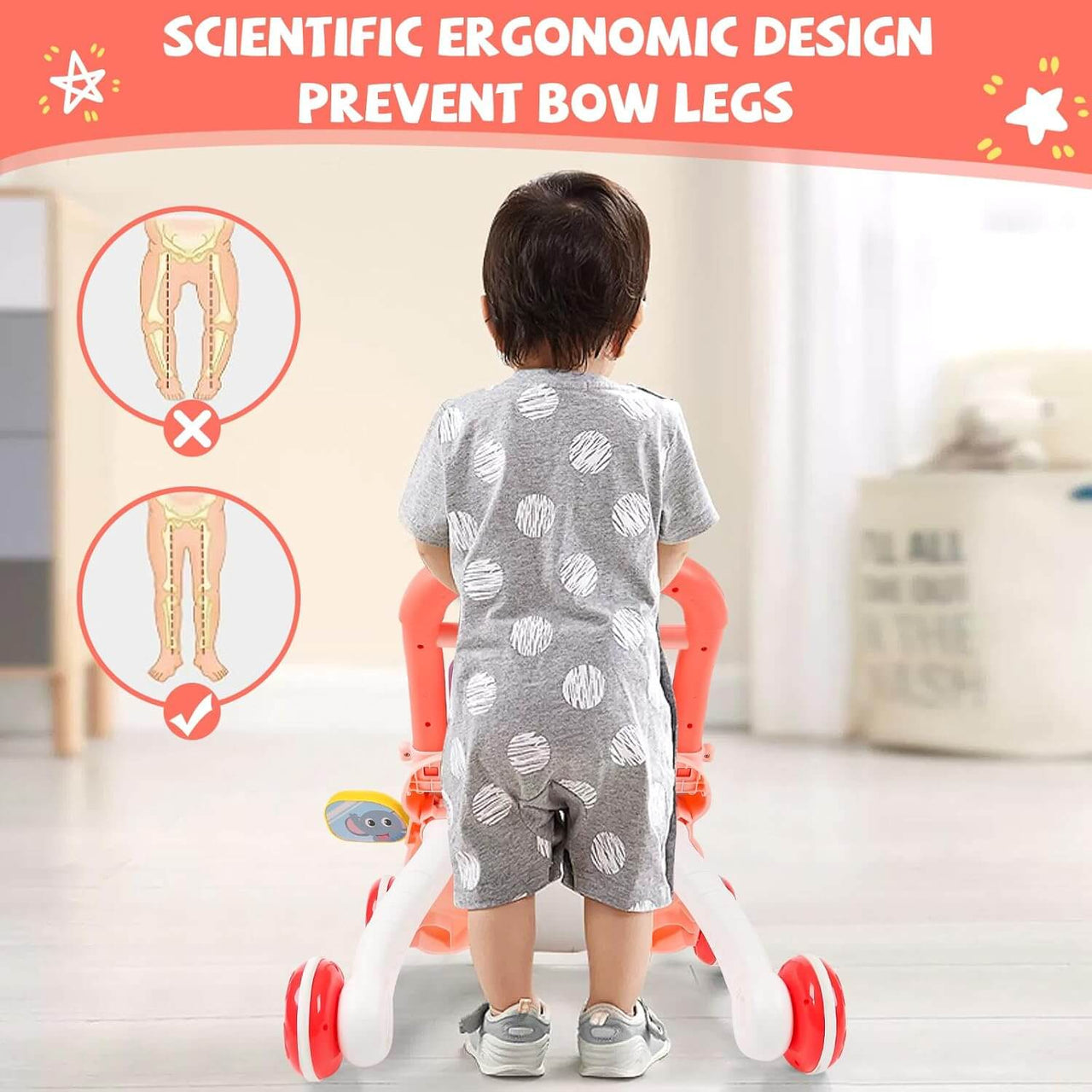 Huanger 3 in 1 Baby Activity Learning Walker