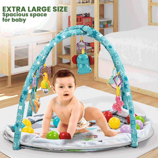 3 IN 1 BABY PLAY GYM & PLAY AREA WITH MUSICAL RATTLE & BALLS