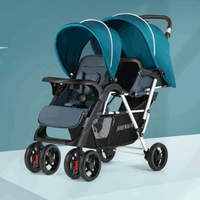 Thumbnail for BIG SIZE FOLDABLE TWIN BABY STROLLER