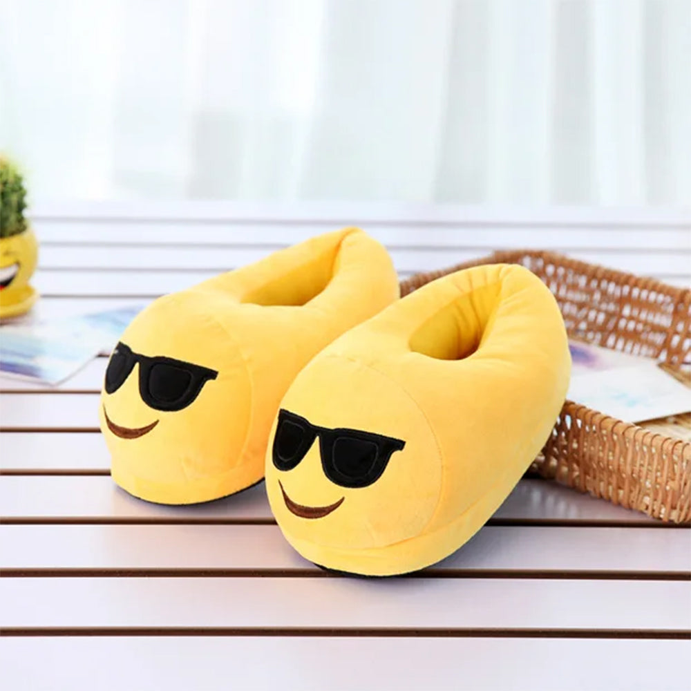 COOL EMOJI PLUSHY SLIPPERS