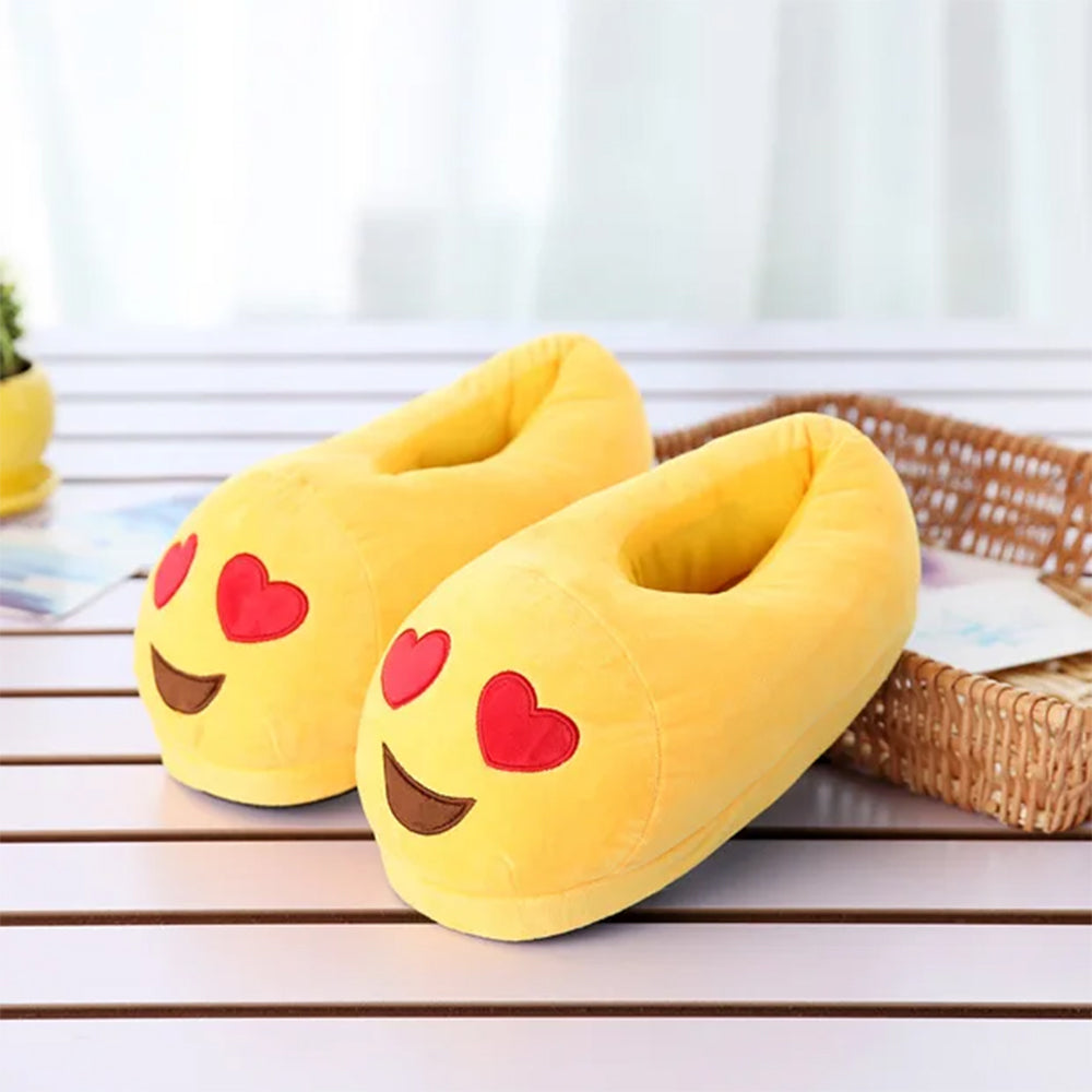 KISS EMOJI PLUSHY SLIPPERS