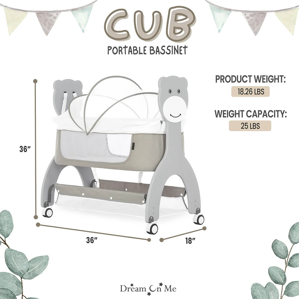 NEWBORN BABY CRADLE WITH CUTE BEAR DESIGN