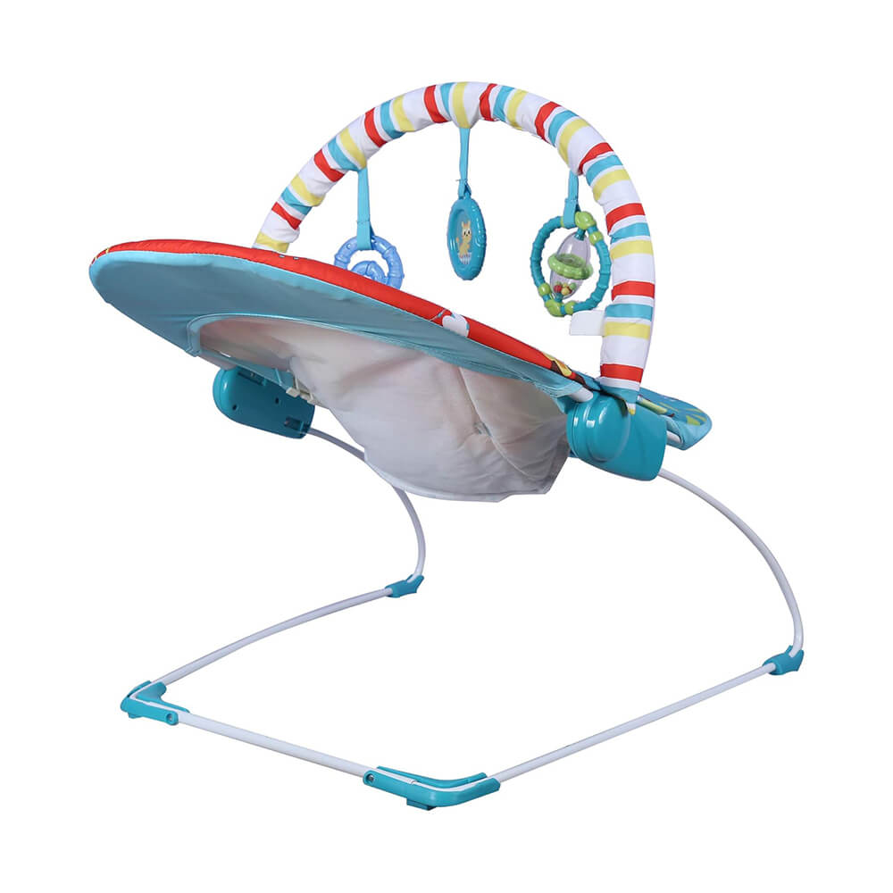 MASTELA BABY BOUNCER WITH ATTAHCED TOYS - MULTI COLOR