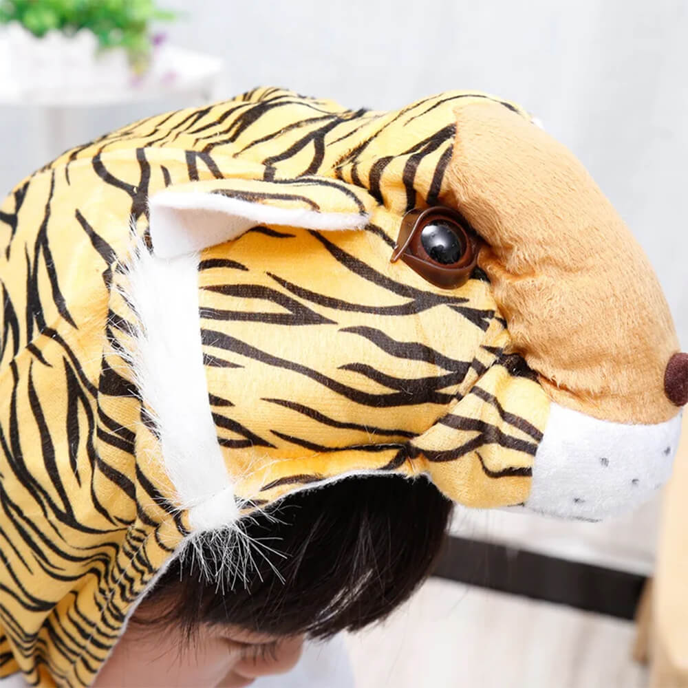 KIDS TIGER COSTUME WITH JUMP SUIT AND HEADSET