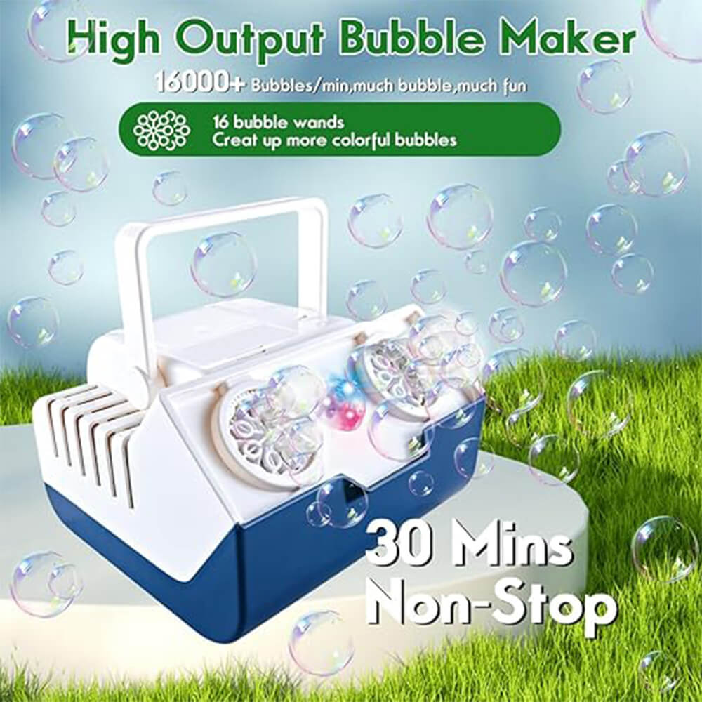 HEAVY AUTOMATIC BUBBLE MACHINE WITH COLORFUL LIGHTS