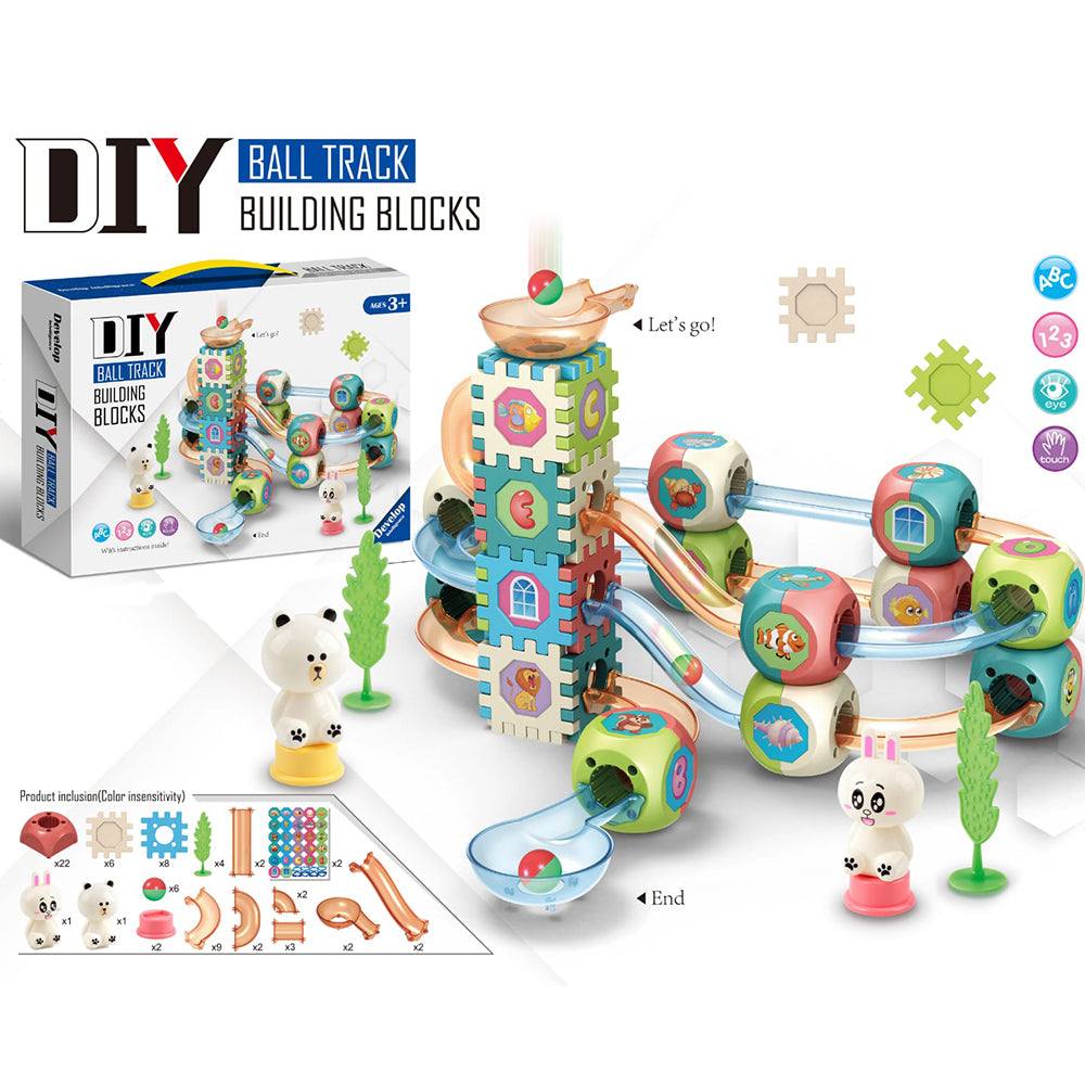 DIY BALL TRACK BUILDING BLOCKS