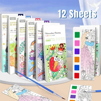 Thumbnail for BRUSH & SPLASH WATERCOLOR DOODLE COLORING BOOKS