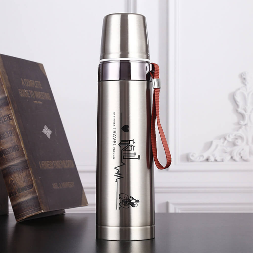 STYLISH DOUBLE LAYER STAINLESS STEEL VACUUM INSULATED BOTTLE