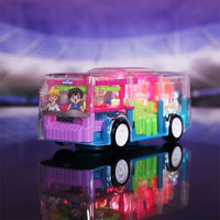 Thumbnail for TRANSPARENT LIGHT MUSIC BUS TOY