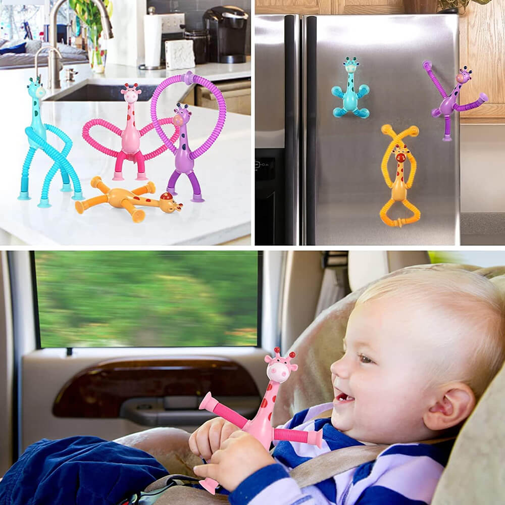 TELESCOPIC SUCTION CUP GIRAFFE TOY