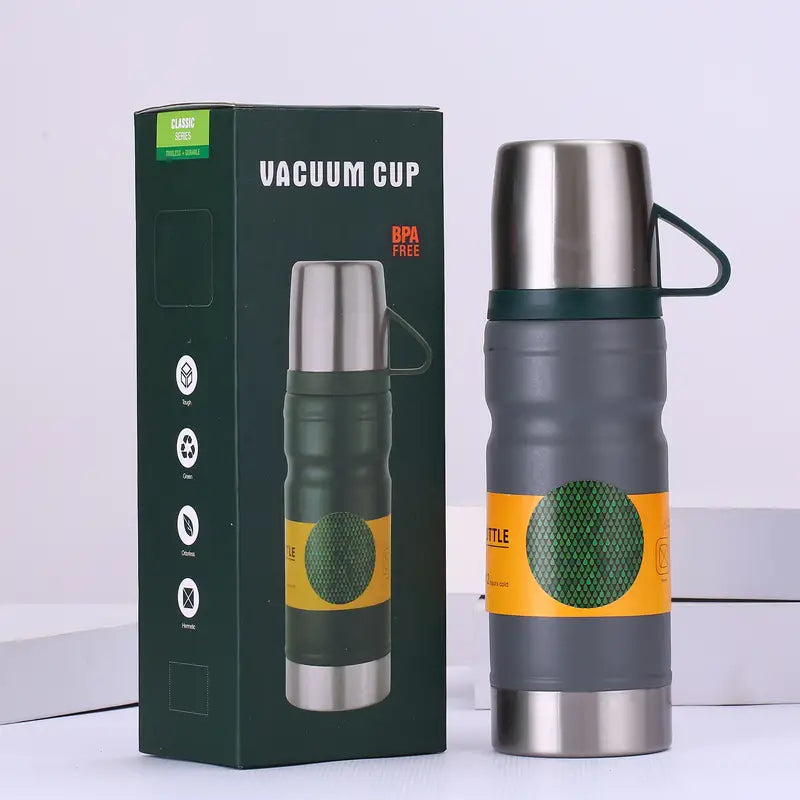 STAINLESS STEEL PORTABLE FLASK VACUUM WATER BOTTLE