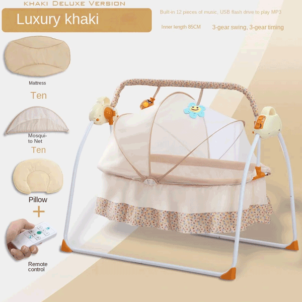 BABY CRADLE ELECTRIC SWING & BED WITH REMOTE