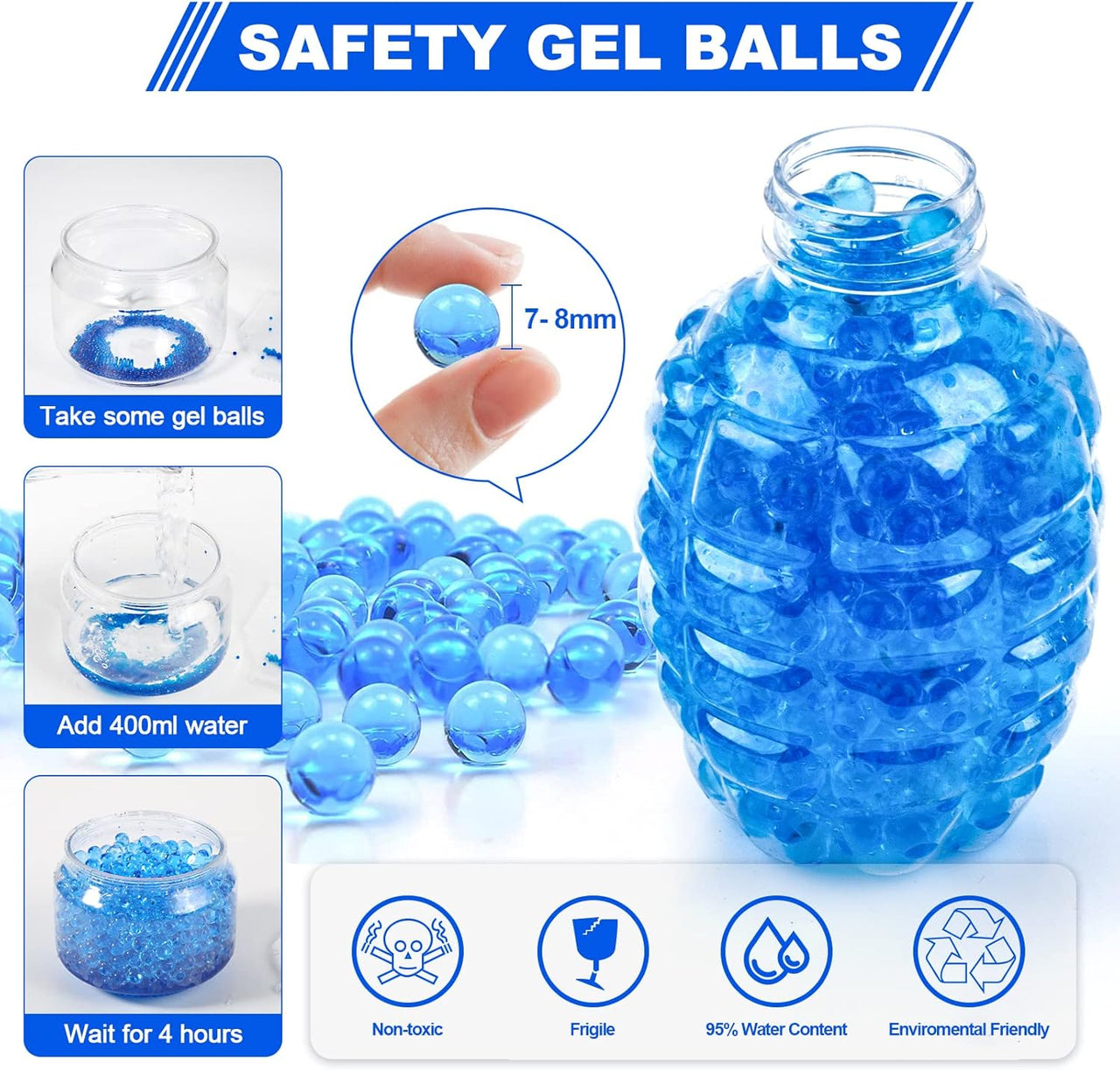 Automatic Gel Blaster Ordeez High Power Shooting Gun For Kids
