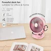 Thumbnail for CUTE RECHARGEABLE FAN WITH MOBILE STAND