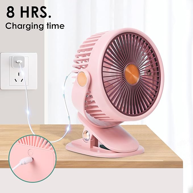 CUTE RECHARGEABLE FAN WITH MOBILE STAND