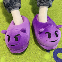 Thumbnail for DEVIL EMOJI PLUSHY SLIPPERS