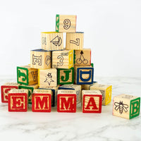 Thumbnail for ABC & 123 WOODEN BLOCK SET - 48 PIECES