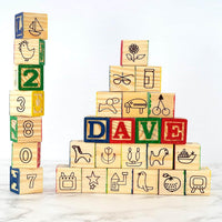 Thumbnail for ABC & 123 WOODEN BLOCK SET - 48 PIECES