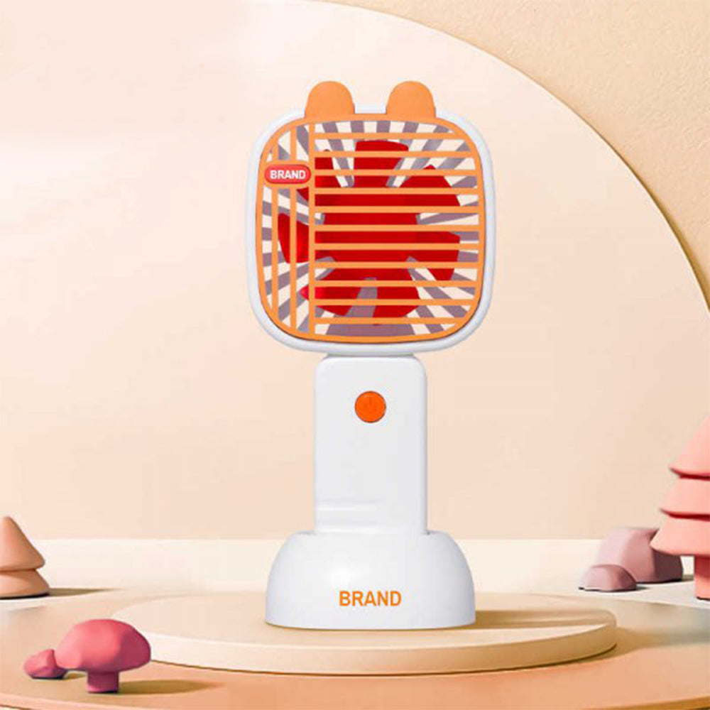 RECHARGEABLE CARTOON THEMED HANDHELD & DESKTOP FAN