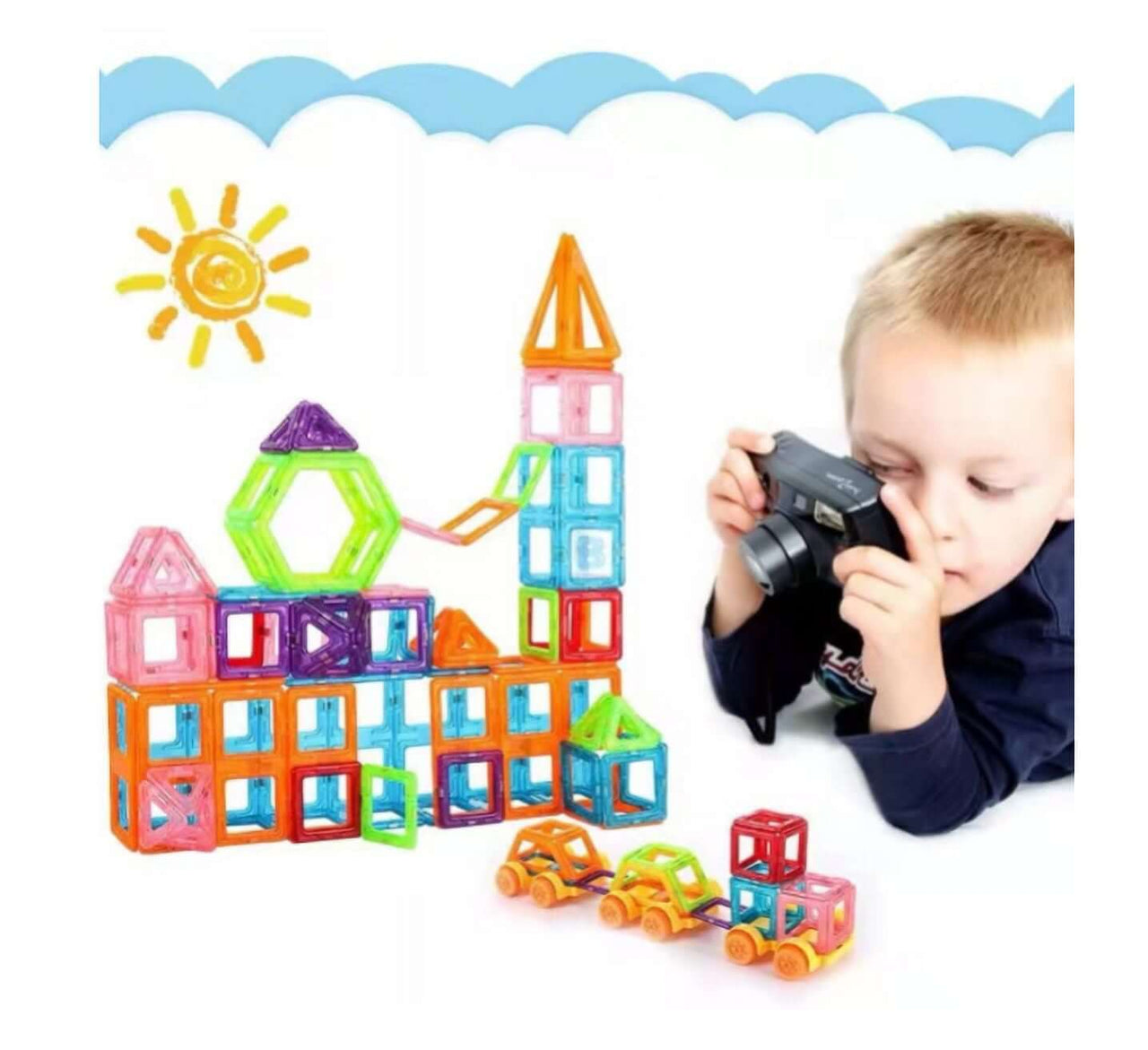 50 PCS MAGNETIC BUILDING BLOCKS SET