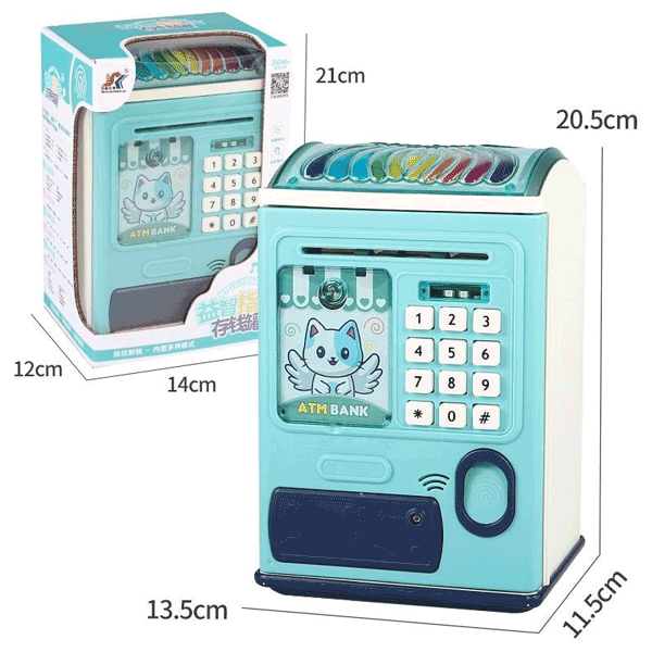 KIDS PREMIUM PASSWORD PROTECTED AUTO MONEY BOX & ATM