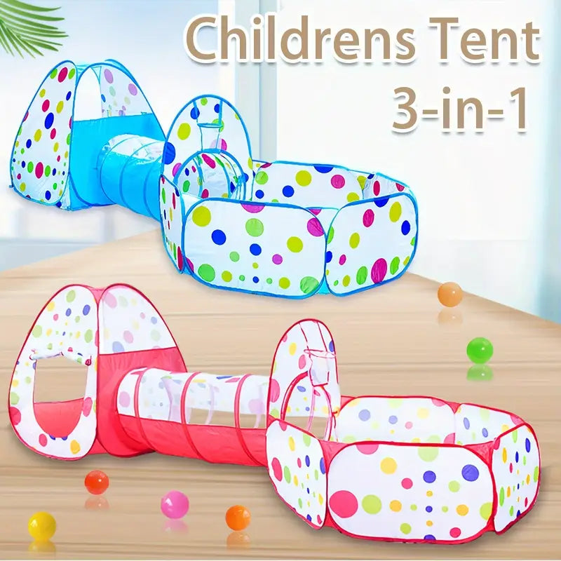 3 IN 1 PORTABLE TENT PLAY TUNNEL HOUSE