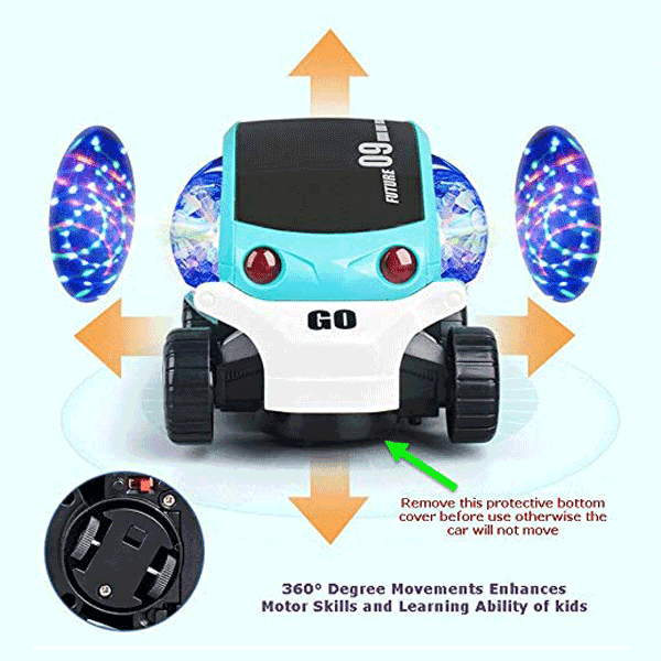 360 3D LIGHTNING & MUSICAL TOY CAR FOR KIDS