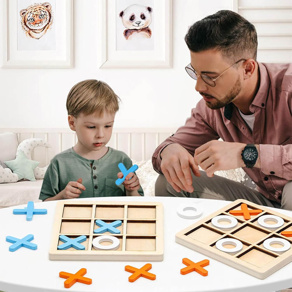 WOODEN TIC TAC TOE BOARD