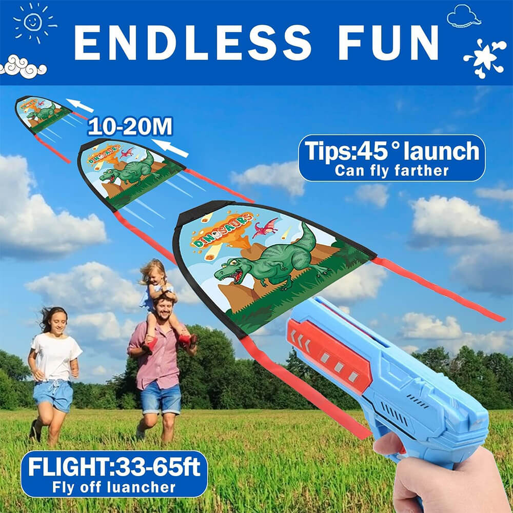 FLYING LAUNCHER AIRPLANE KITE FOR KIDS