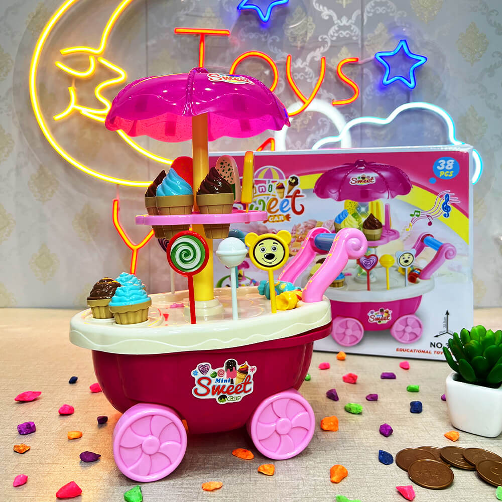 MINI SWEET ICE CREAM CAR - 38 PCS