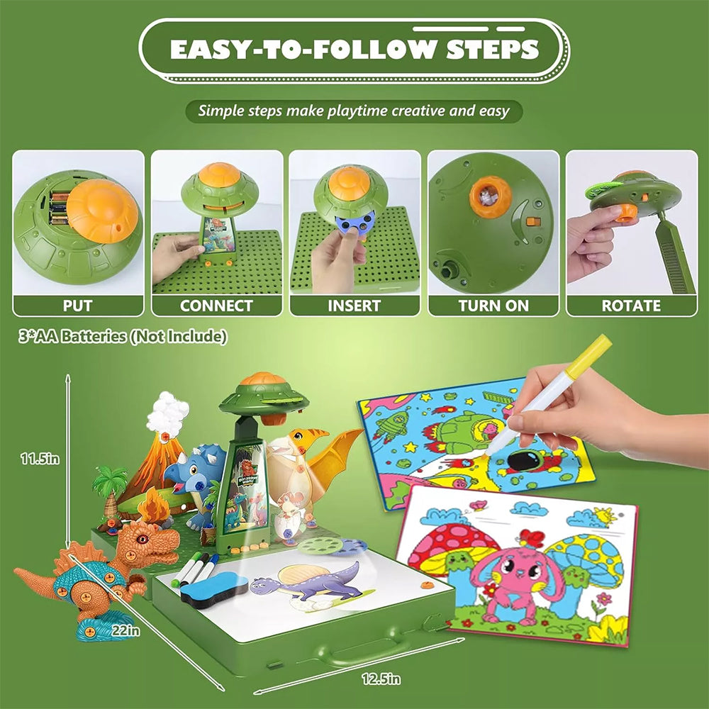 KIDS DRAWING PROJECTOR ART SKETCHER TRACE & DRAW SET